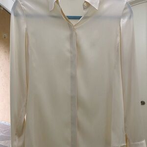Ann Taylor silk white color blouse, size 4, excellent condition